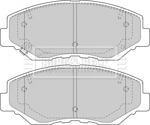 BORG & BECK Комплект тормозных колодок, дисковый тормоз BBP1860